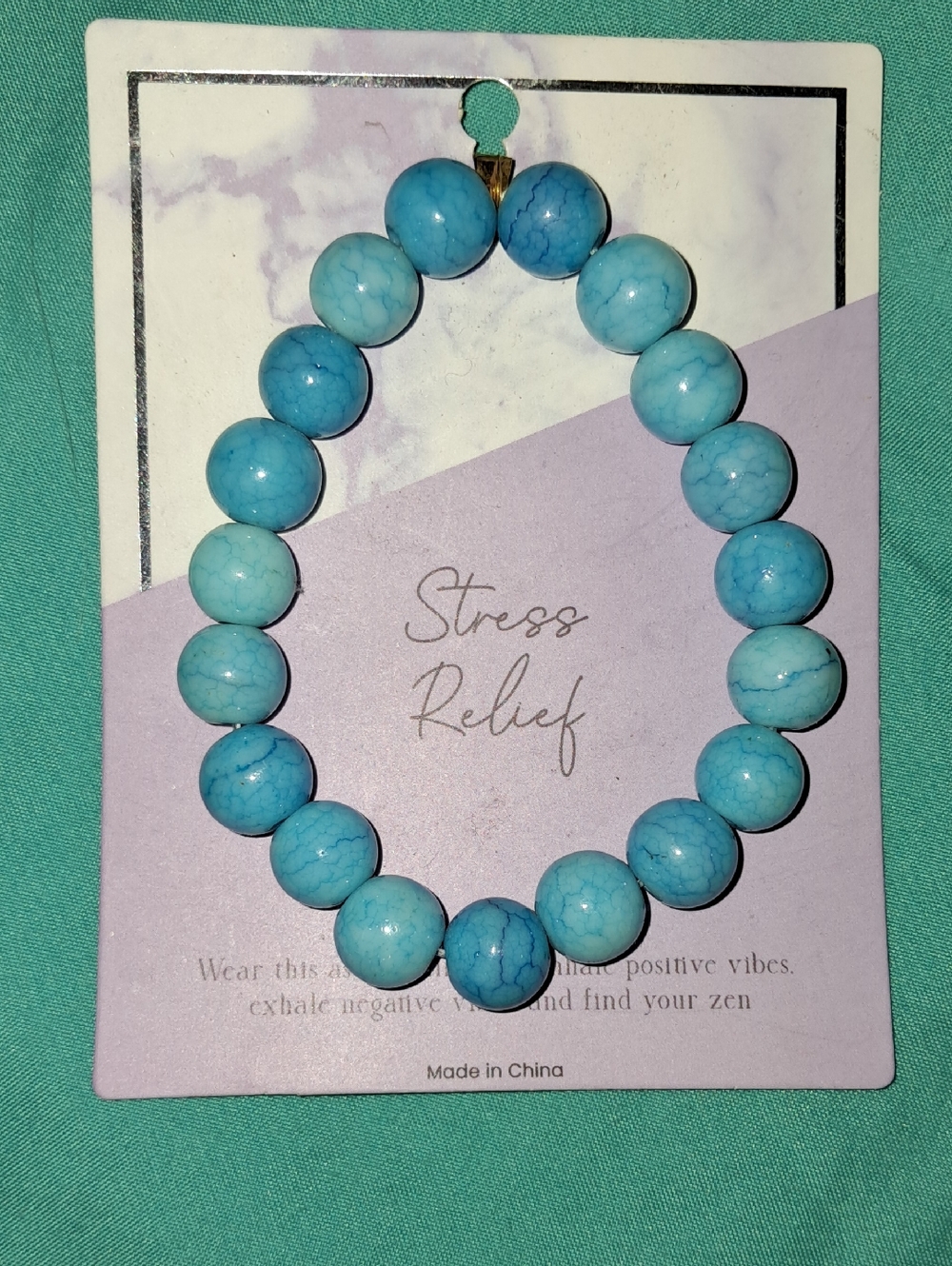 Stress relief uplifting stone bracelet